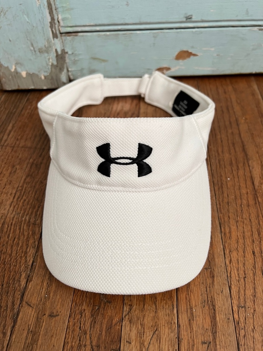 Under Armour White Visor with Black Logo